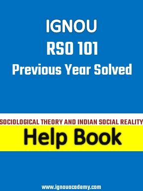 IGNOU RSO 101 Previous Year Solved Question Paper